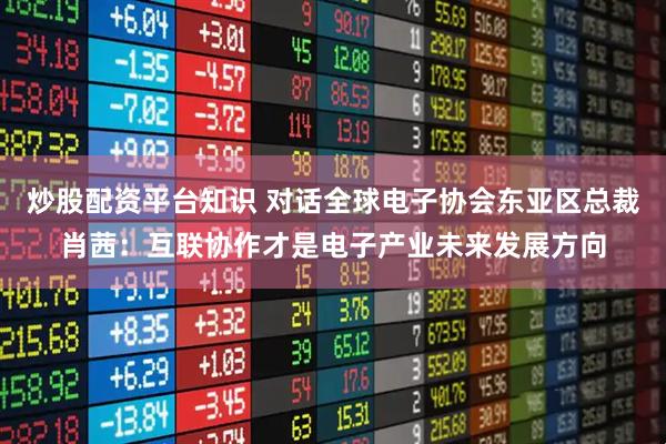 炒股配资平台知识 对话全球电子协会东亚区总裁肖茜：互联协作才是电子产业未来发展方向