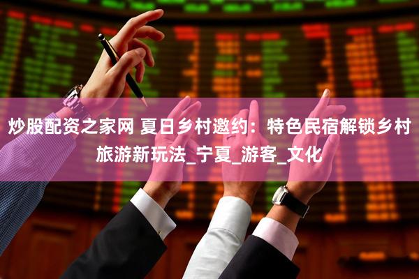 炒股配资之家网 夏日乡村邀约：特色民宿解锁乡村旅游新玩法_宁夏_游客_文化